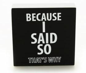 Because I Said So